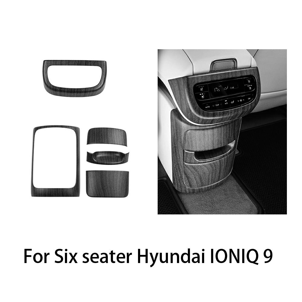 

For Hyundai IONIQ 9 2026 2026 ABS Car Rear Seat AC Air Vent Frame Cover Rear Air Outlet Anti Kick Cover Trim Car Accessories