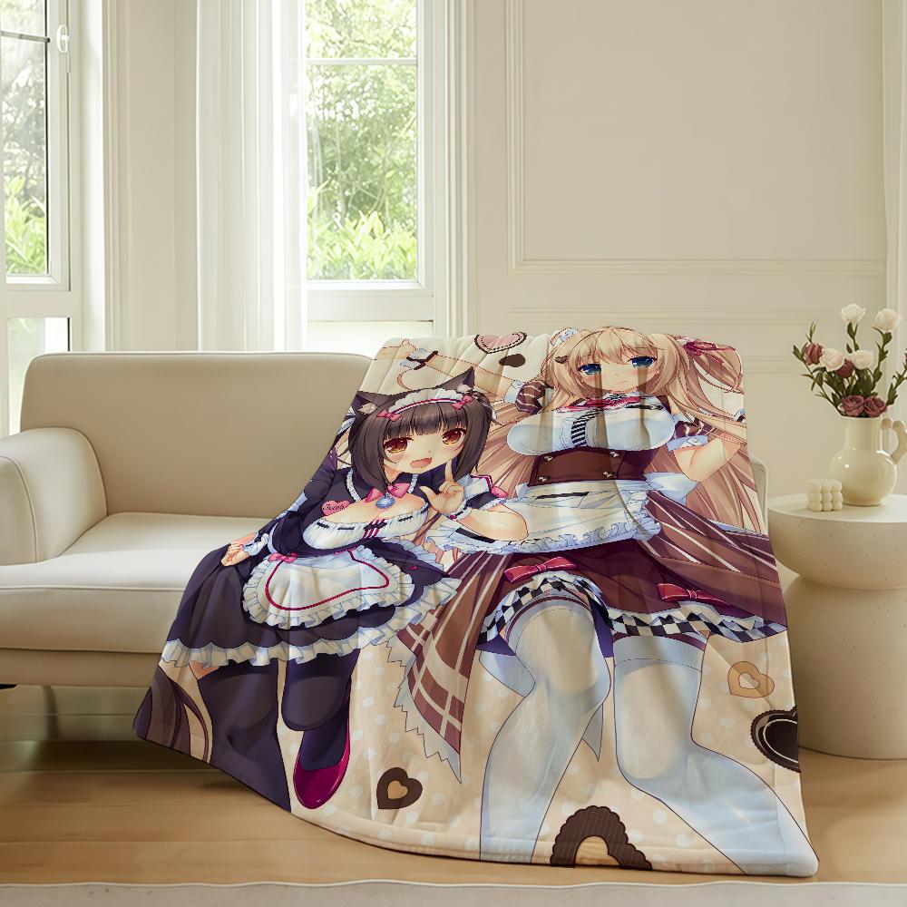 Classic Lovely N-Nekopara Girl Blanket Warm Soft Suitable For Bedroom Sofa Bed Living Room Office Travel Camping Gifts