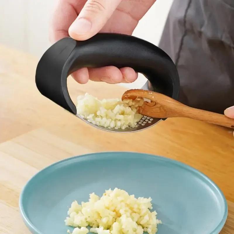 Stainless Steel Garlic Press Crusher Manual Garlic Mincer Chopping Garlic Tool Fruit Vegetable Tools Kitchen Accessories Gadget