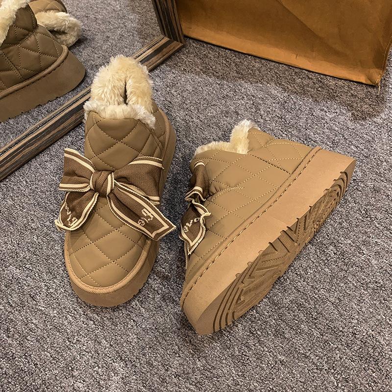 

Женские зимние зимние ботинки, плюшевая студенческая хлопковая обувь