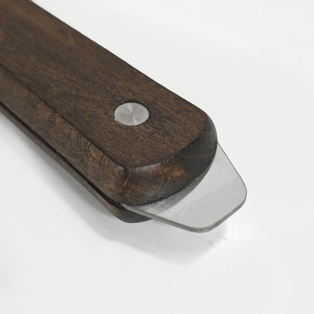 Stainless Steel Ink Adjusting Knife wIth Wood Handle Solder Paste Mixing Knife Screen Printing Scraper Tool Accessories