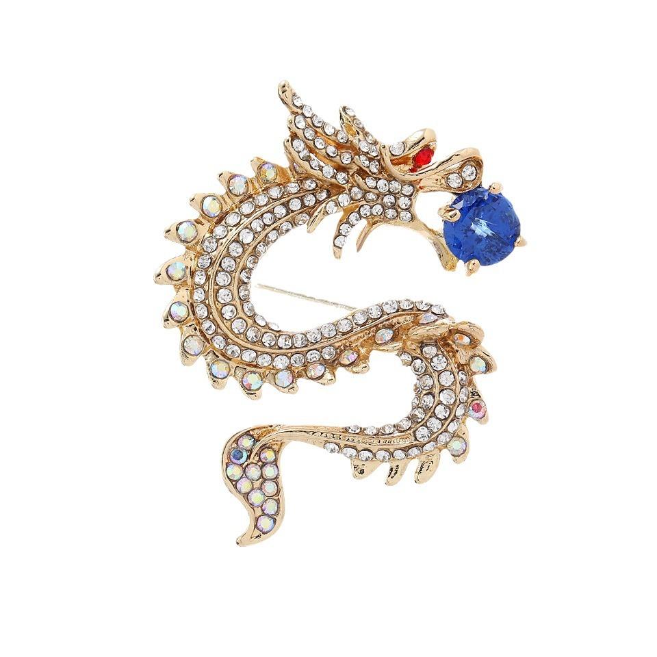 Luxury Retro Zodiac Brooch, Dragon And Phoenix Chengxiang Pin, Ethnic Style Coat, Corsage, Dual-Purpose Accessories, Corsage.