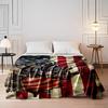 Deer with American Flag Design Flannel Blanket for bedroom, living room, sofa, and nap sofas