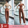 Women's Slim Fit Short Sleeve Yoga Suit - Skin-Friendly, Waist-Cinched, Quick-Drying Sportswear for Summer Fitness
