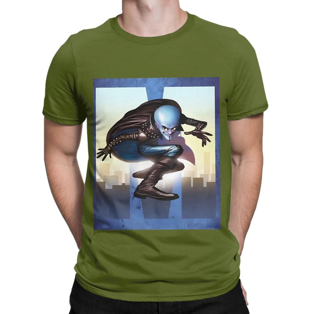 Art Megamind Poster Painitng Novelty 100 Cotton Tshirt Megamind Vs The Ddoom Syndicate Tees Tops For Unisex