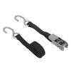 1in 25mm Ratchet Tie Down Straps Black Rust Proof   Stitching for MotorcycleTrailer Truck Kayak Boat