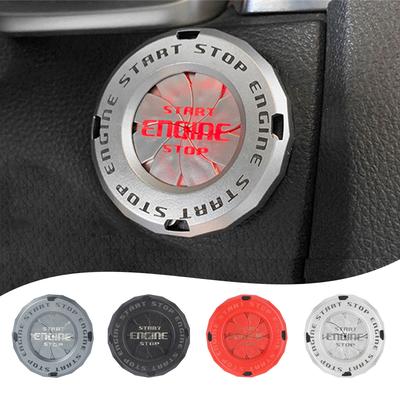 Car Engine Start Stop Switch Button Cover Moto Lgnition Decoration Sticker Rotatable Protect Cap Car Interior Decor Accessories
