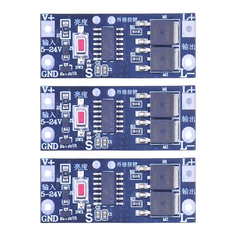 PWM Adjustable Fade Dimmer Module Featuring Overloads Protections and Easy Installation for LED Strips
