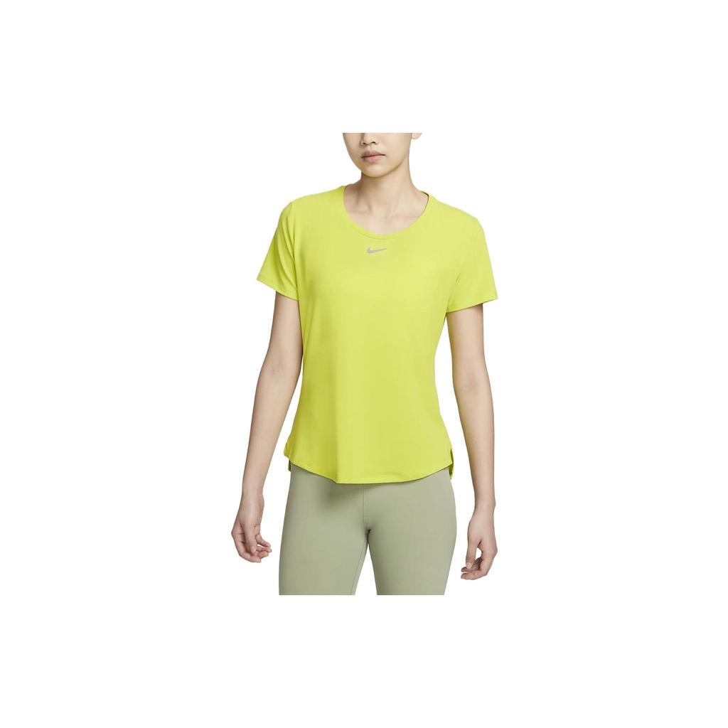Nike Dri-FIT One Luxe Solid Color Sun Protection Quick-Dry Pullover Short Sleeve T-Shirt Women Tops Cactus-Green DD0619-308