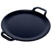 Cast Iron Induction Griddle for Pizza, 25cm Pan for Barbecue, Victoria Oven 31800 Black
