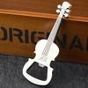 Metal Guitar-Shaped 1pc Bottle Opener Keychain - Perfect for Kitchen & Dining, Ideal Gift for Music Lovers
