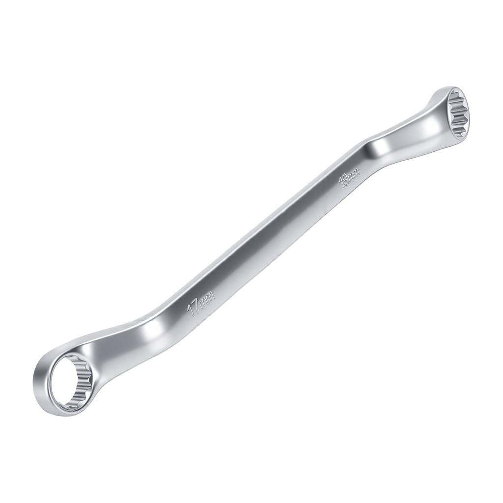 Double Box End Wrench Alloy Steel 75 Degree Offset 12 Point Spanner for Automotive Repair Plumbing Work 27 Double Head