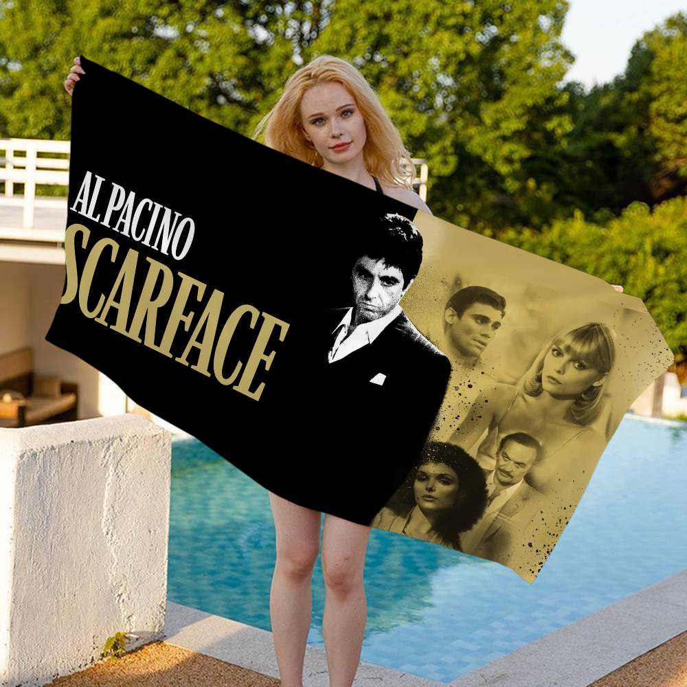 Movie S-Scarface Beach Towel Colorful Bath Towels For Girl Microfiber Quick Dry Custom Sand Free Beach Yoga Spa Gym Pool