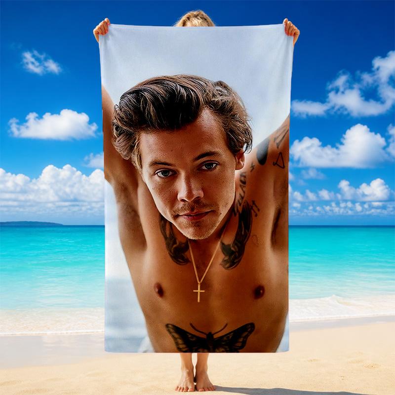 Harry Styles Schnelltrocknendes Mikrofaser-Strandtuch Weich Saugfähig Sandabweisendes Handtuch für Strand Pool Reisen Sommer