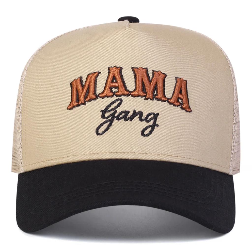Unisex MAMA Letter Embroidery Baseball Net Caps Outdoor Adjustable Spring and Summer Casual Sunscreen Hat