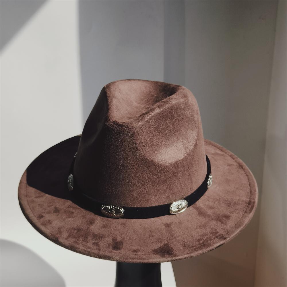 Simple Suede Fedora Hat For Men Fedoras With Handmade Band Panama Hat Cap Unisex Church Hat Fascinator Felt Panama Cap