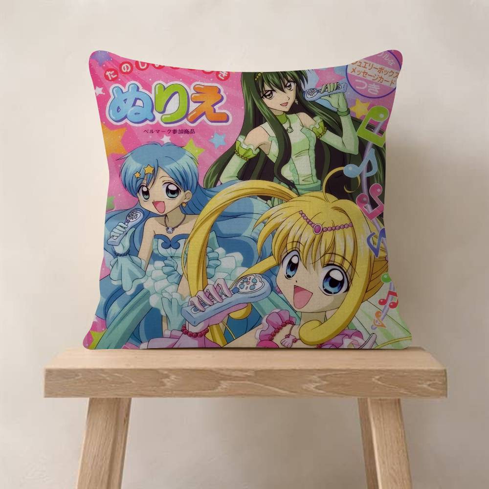 Anime MMermaid Melody Pichi Pichi Pitch  Office Cushion Pillowcase Car Cushion Cover45X45CM Lumbar Pillowcase Sofa Pillowcover