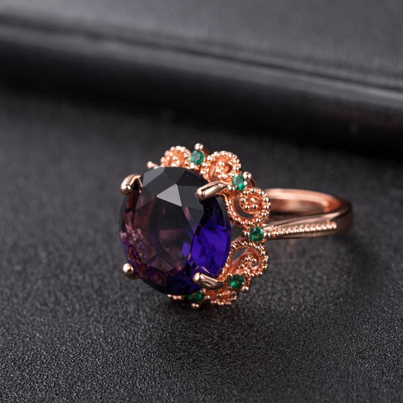 Sace Gems Classic Copper Alloy Zircon Ring Ladies Jewelry Wedding Promise Party Gift