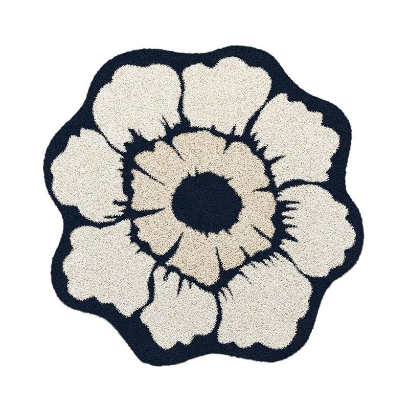 Style Flower Special-shaped Sofa Carpet Living Room Water-absorbent Non-slip Coffee Table Blanket Home Easy Care
