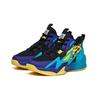 Anta Kids Non-Slip Shock Absorbing Wear-Resistant High-Top Basketball Shoes Kids Sneakers Purple Blue Yellow A312131181-2