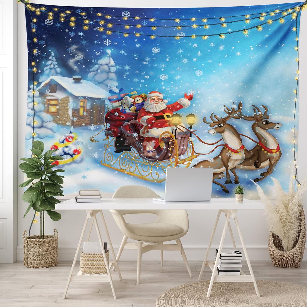 Christmas Tree Winter Santa Claus Wall Hanging Tapestry Christmas Wall Hanging Tree Wall Hanging Gorgeous Christmas Tree Fireplace Gifts