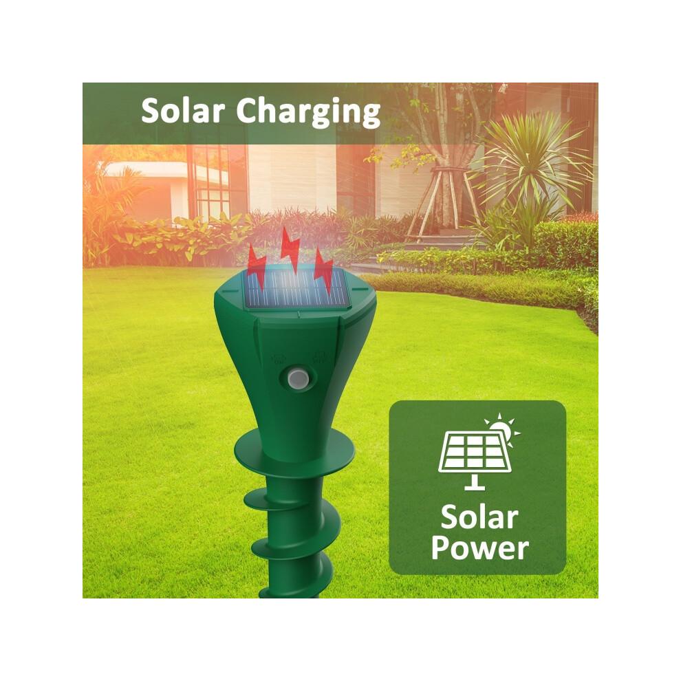 Répulsif anti-souris d'extérieur pour ferme, solaire, ultrasonique, rechargeable, étanche IP65 (vert)