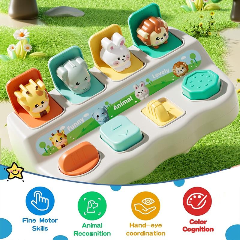 Toddler Interactive Up Animal Toys Early Childhood Education Cause And Effect Development Toys Education Finger Dexterity Toy