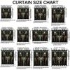 2Pcs Perforated Blackout Curtain Light Block Privacy Drape Living Bedroom Halloween Cage Zombie Horror Window Decor