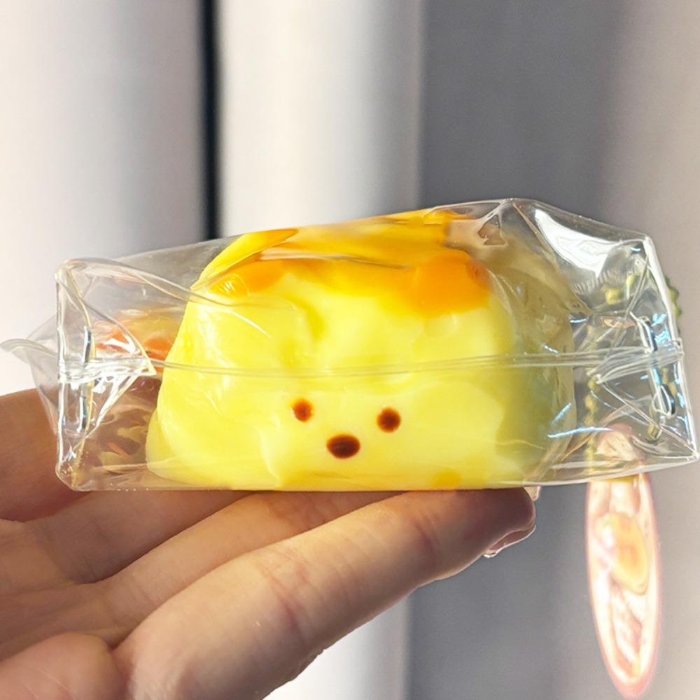 

Flexible Cheese Cake Pinch Toy Slow Rebound Cute Dog Pinch Toy Safe Doggy Squeeze Toy Decorative Style 2