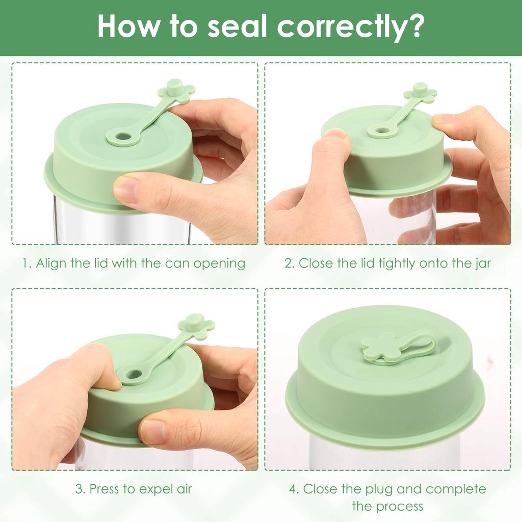 6 Pcs Silicone Mason Jar Lid Leak-proof Silicone Replacement Lid with Straw Hole and Stopper Plug Dual Sided Design Drinking Lid