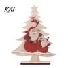 Retro Christmas Snowman Ornaments Nordic Ornaments, Wood Reindeer Santa Claus Figurine, Elk Tabletop Decorations Rustic Desktop Decoration for Holiday