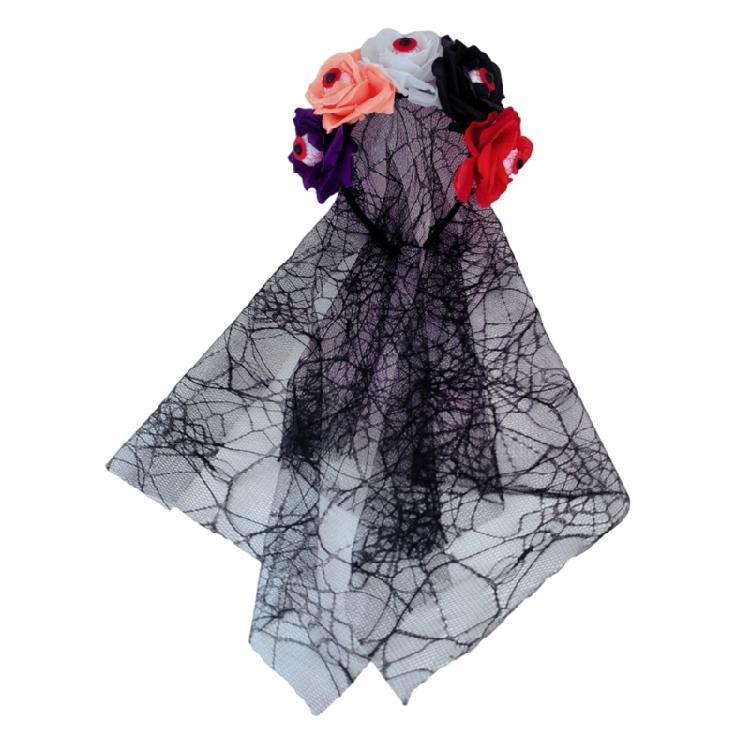 Dark Flower Eyeball Witch Headwear Halloween Party Gothic Eyeball Headband