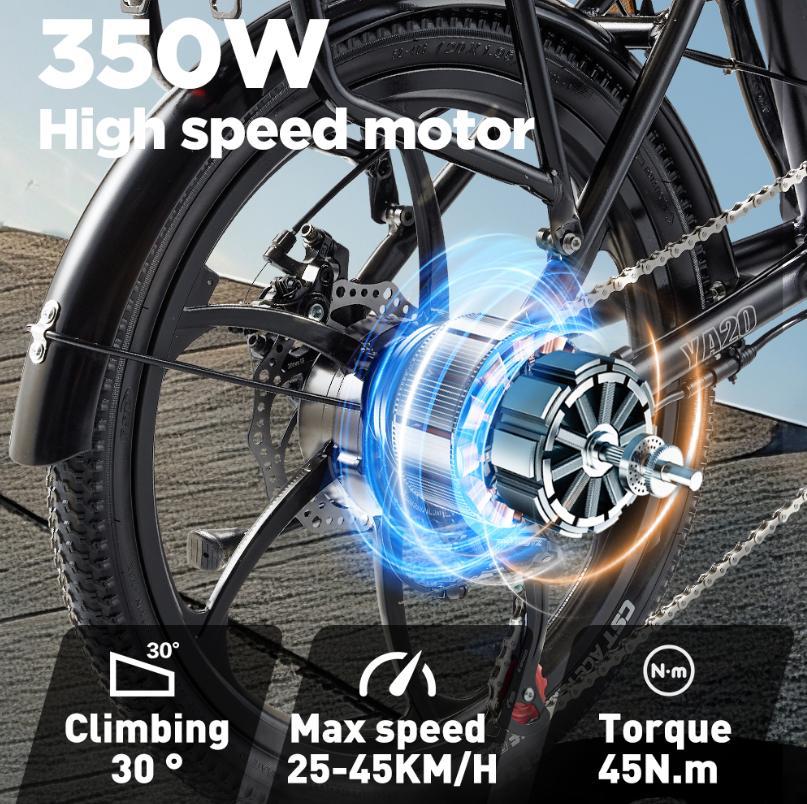 Ebike 2025 nový RANDRIDE YA20 350W 48V 12.8AH.CST skládací horské terénní městské elektrokolo