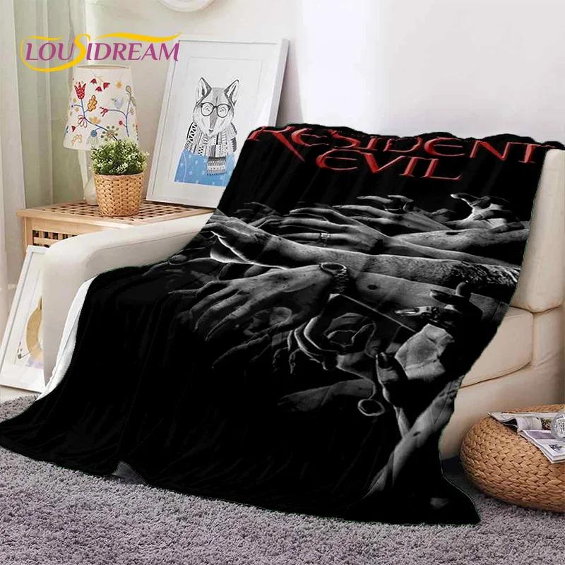 Horror Games R-Resident Evil Soft Flannel Blanket for Beds Bedroom Sofa Picnic,Throw Blanket for Cover Outdoor Leisure Nap Gift