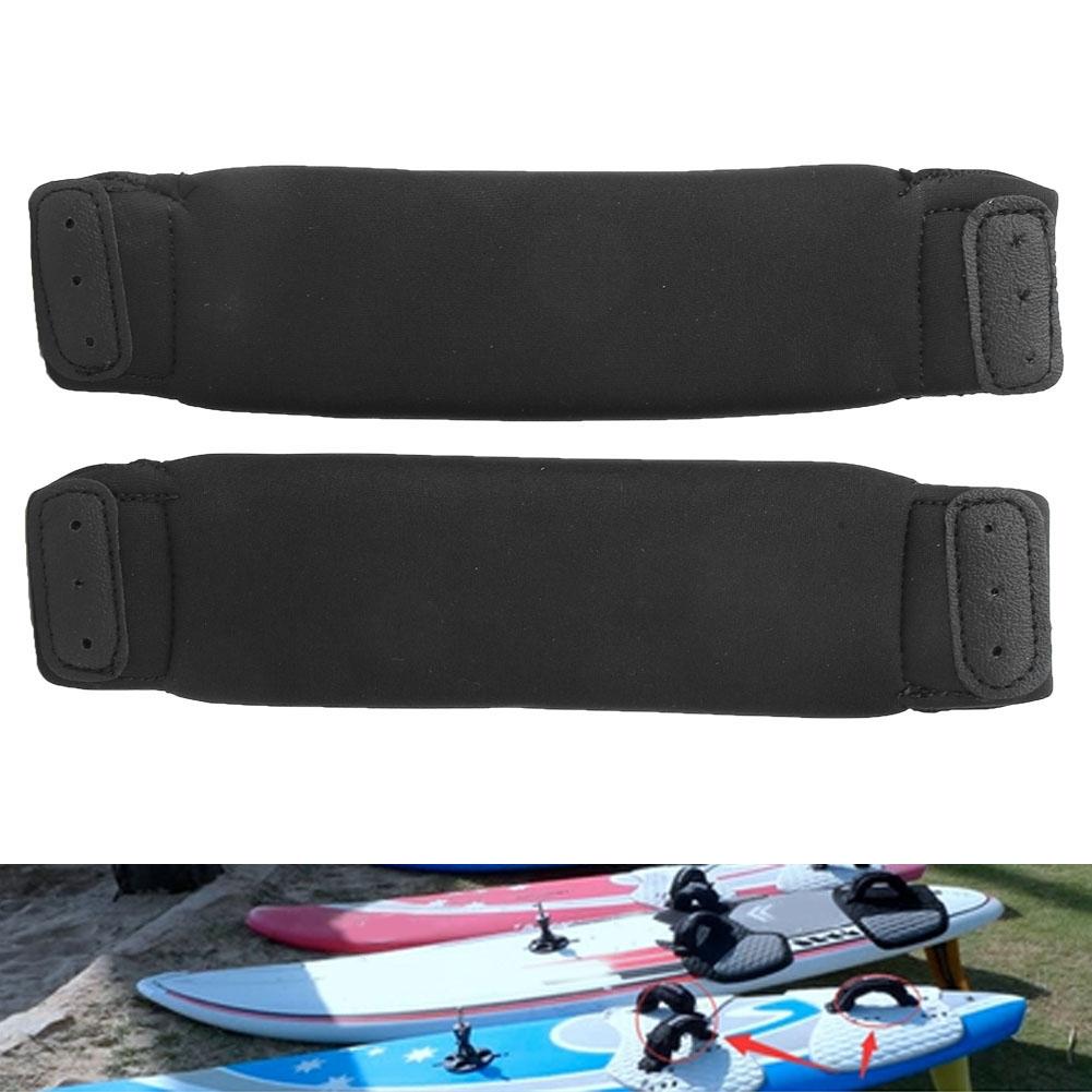 Alças de Pé para Kiteboard, Alça de Prancha de Surf de Neoprene Preto com Fivela de Aço Inoxidável 304 para Surf
