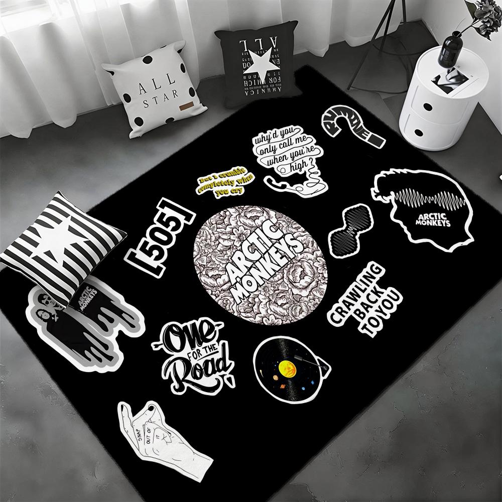 Famous Indie Rock Band A-Arctic Monkeyss Floor Mat Soft Thickened Flannel Door Mat Non-Slip Living Room Rug Home Decor