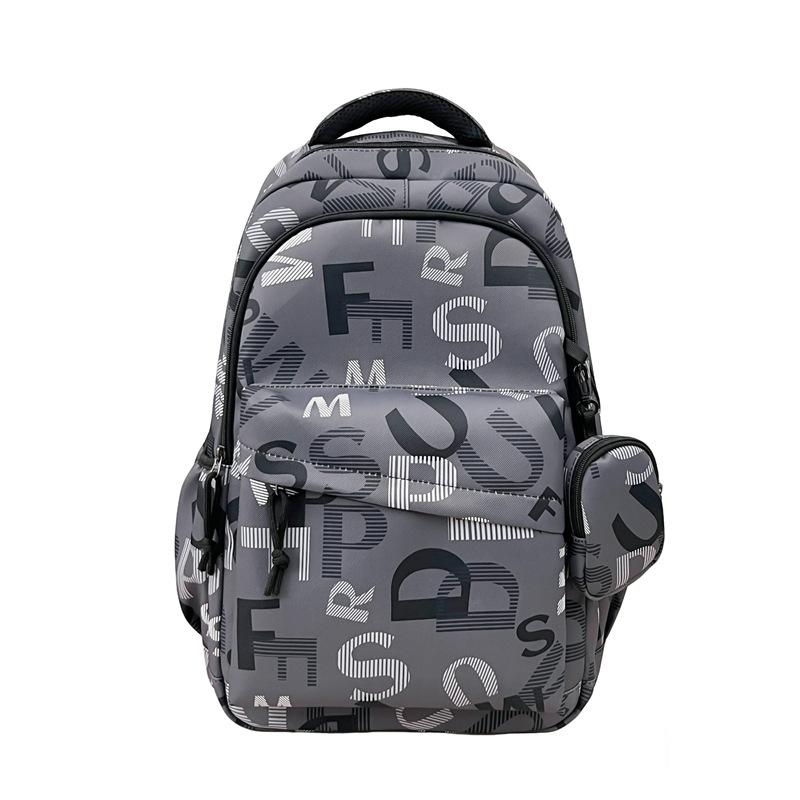 Schoolbag New Graffiti Korean Version Printed Backpack Junior High School High School College Student Schoolbag Large Capacity High Value Backpack