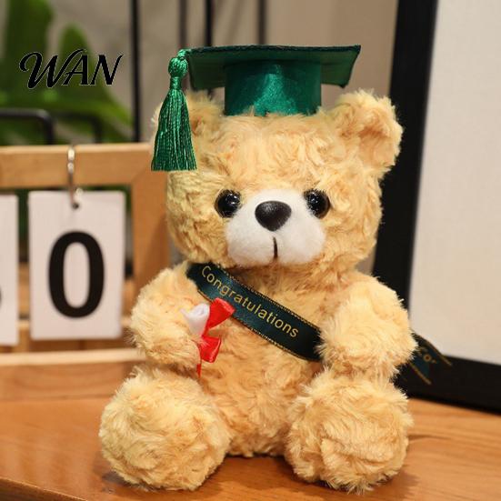 Plush Bear With Bow Tie Personalized Graduation Gifts 2026 for Her, 7-Inch Teddy Bear, Soft Celebration Gift Mascot College High School, Grade
