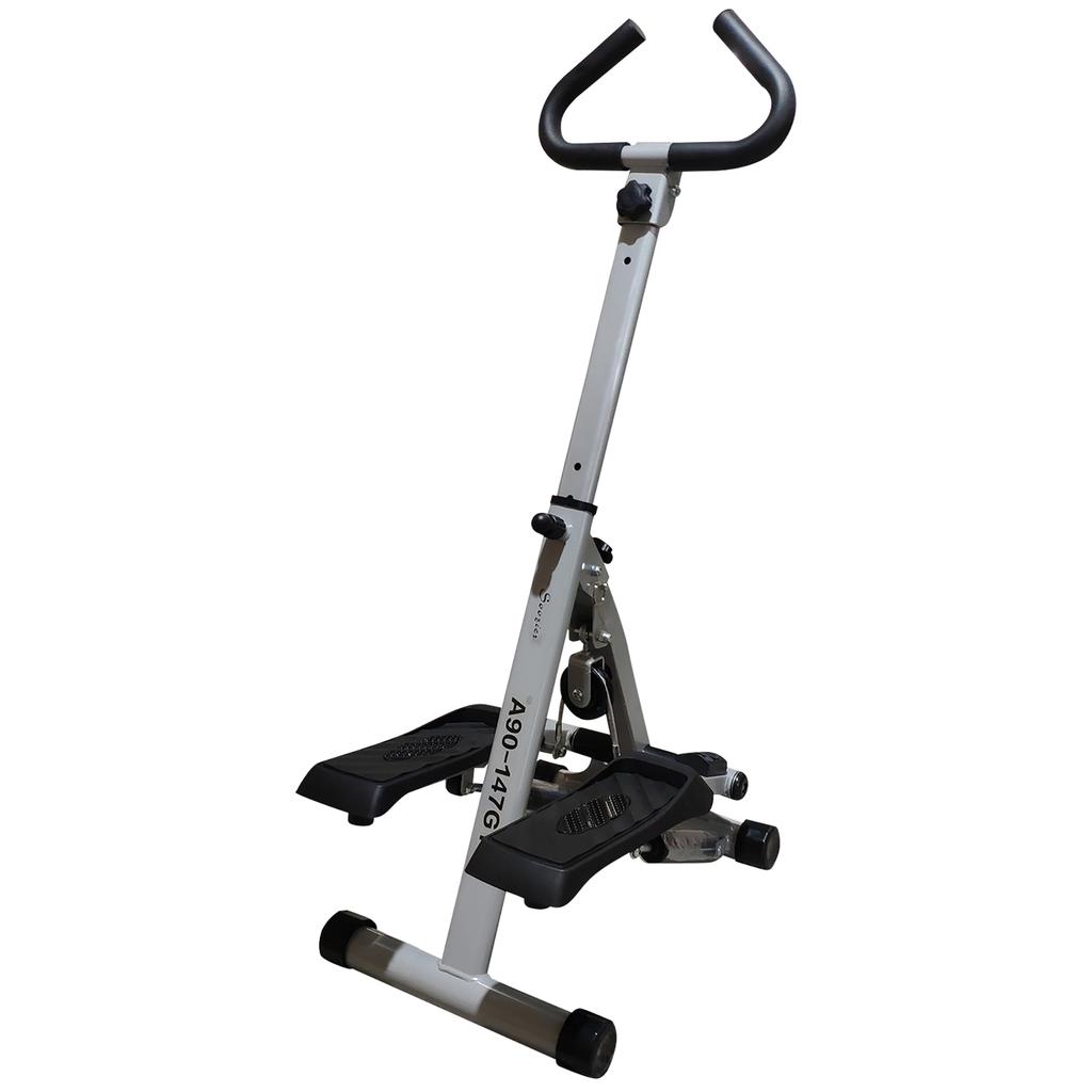Stepper W/ Handle Hand Grip Workout Fitness Machine For Fitness Aerobic Exercise Home Gym Grey