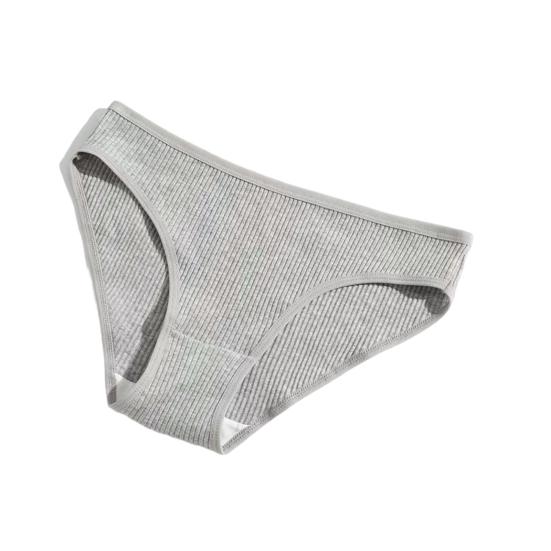 Cotton Underwear for Women Low Rise Ribbed Cheeky Bikini Panties Breathable High Cut Sexy Hipster Briefs