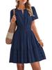 Cotton Floral Bohemian Aline Dress With Ruffle Details For Casual Spring Wear