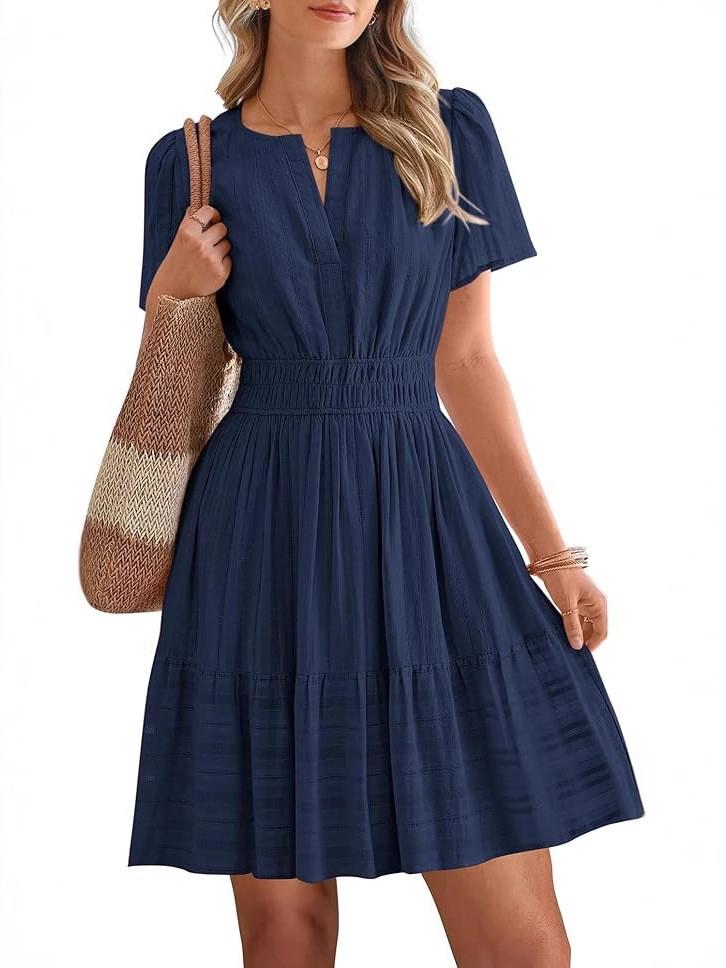 Cotton Floral Bohemian Aline Dress With Ruffle Details For Casual Spring Wear