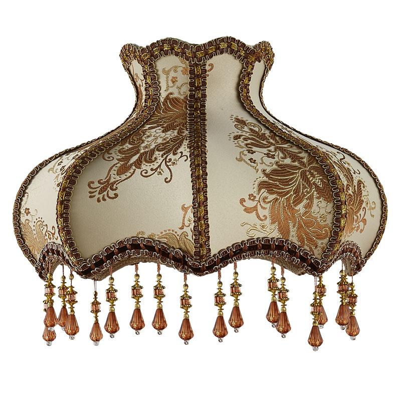 European Style Lampshade Home Decor Retro Light Lamp Cover European Vintage High-End Cloth Art Bead Lace Lampshade