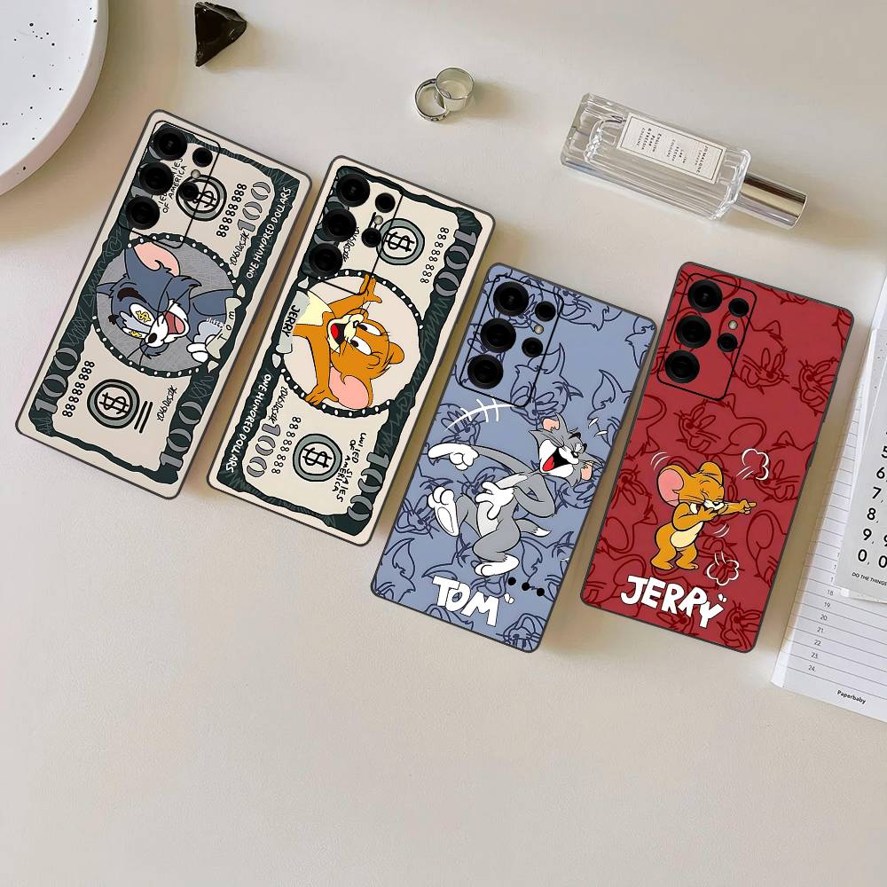 Cartoon T-Toms And J-Jerrys Phone Case For Samsung S 24 Fe 25 Ultra Plus 20 Lite 21 30 22 23 24 22 Ultra 5G Fundas