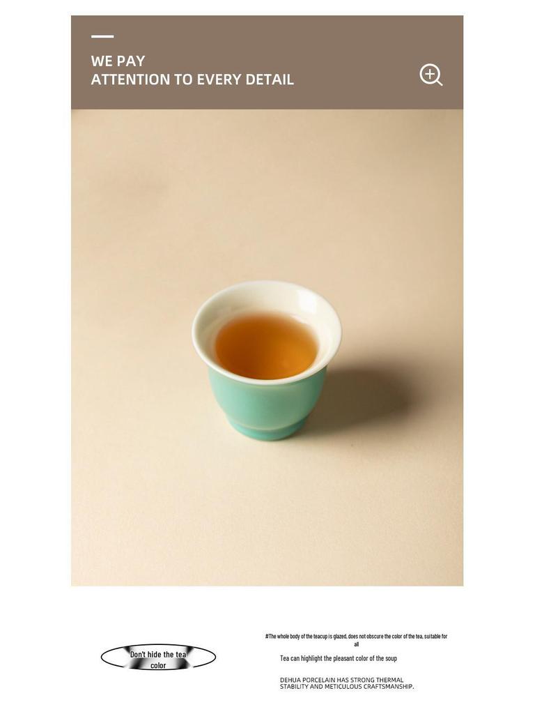 Women's Boutique Colored Glaze Ink Teacup Set: Ceramic Kung Fu Tea Tasting Cup for Guests