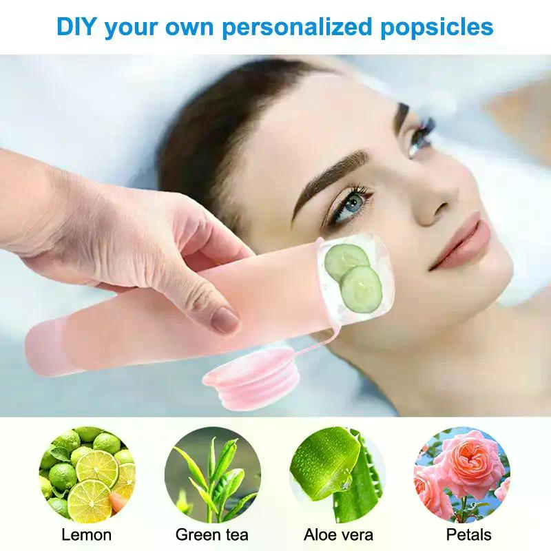 Silicone Cube Tray Shape Ice Roller Face Facial Freezing Reusable For Reducing Puffiness Enhancing Skin Care Facial Massage