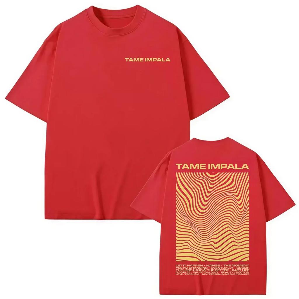 Tame Impala Rock Band Merch TShirt HighQuality Oversized Cotton Short Sleeve Unisex Summer Casual Fashion Streetwear Tshirt