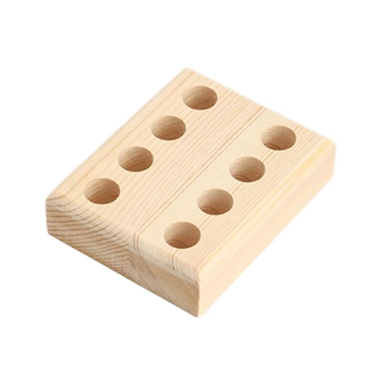 Solid Wood Pliers Storage Rack For Workshop Tool 8/12/19Holes Sturdy Construction NonSlip Base Durability Wood Build