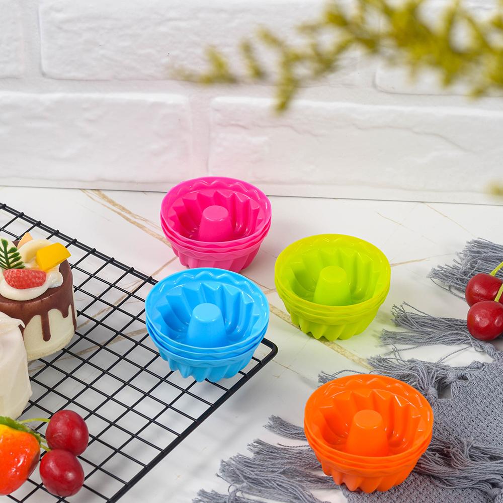 6 stk Silikon Bakeform Kakeform Høy Temperatur Og Lett Å Løsne Kakeform Liten Spiral Chiffonkakeform Halloween Godteri