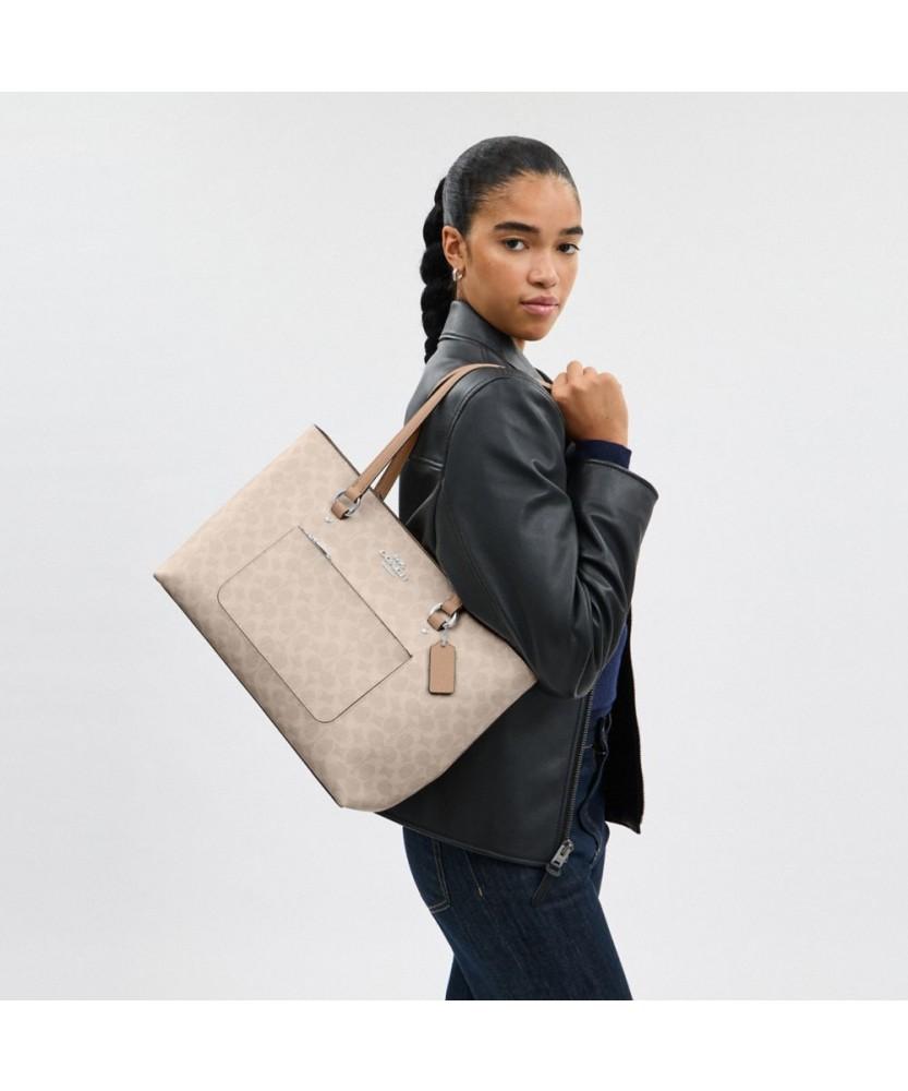Coach Station Tote Bag In Signature Canvas Ccd69 Svpwh